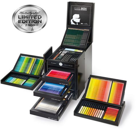 KARLBOX «COLOURS IN BLACK» CABINET DE COULEURS - Crayons Couleur - Matériel  Art Graphique et Fourniture Beaux Arts en ligne - GraphicBiz
