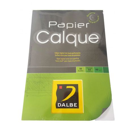 CALQUE DALBE BLOC 50F A3 90G - Papier calque - Matériel Art