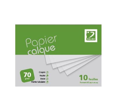 Pochette DB calque - # A3 70g 10 feuilles - Papiers Dessin - Matériel Art  Graphique et Fourniture Beaux Arts en ligne - GraphicBiz