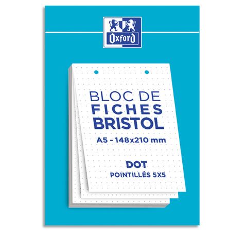 Bloc de 30 feuilles BRISTOL perforées 14,8 x 21 cm pointillé (dot) Blanc -  Fiches bristol - Matériel Art Graphique et Fourniture Beaux Arts en ligne -  GraphicBiz